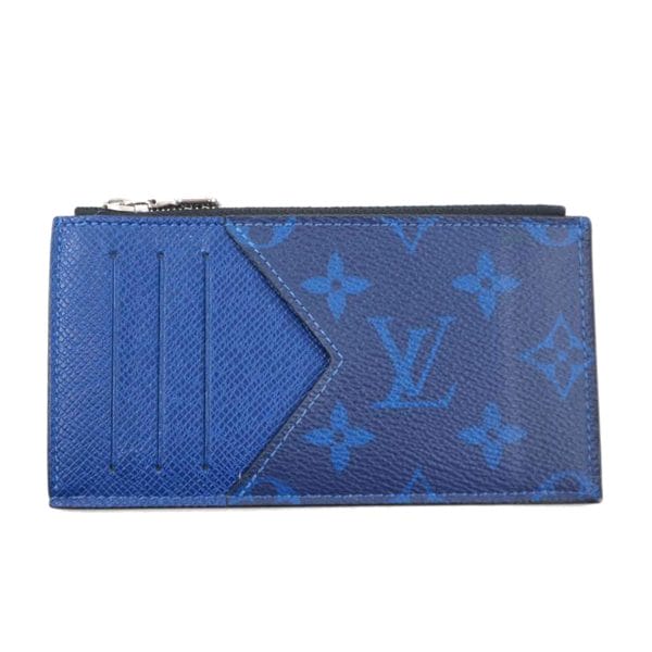 90714 1 Louis Vuitton Coin Card Holder Taiga Lama