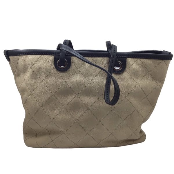 imgrc0095024069 CHANEL On the Road Wild Stitch Tote Bag Caviar Beige