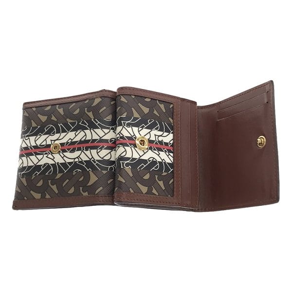 s12dubfyda3t 3 Burberry London Luna Tb Monogram Trifold Wallet Multicolor