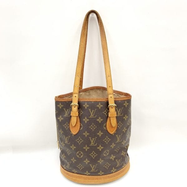 1016003293454 2 LOUIS VUITTON Monogram Bucket PM Shoulder Bag Brown