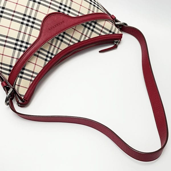 1017004116223 4 BURBERRY Nova Check Red One Shoulder Bag