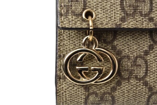 210122 12 g 6 Gucci Wallet Double Hook GG Earrings Brown Beige