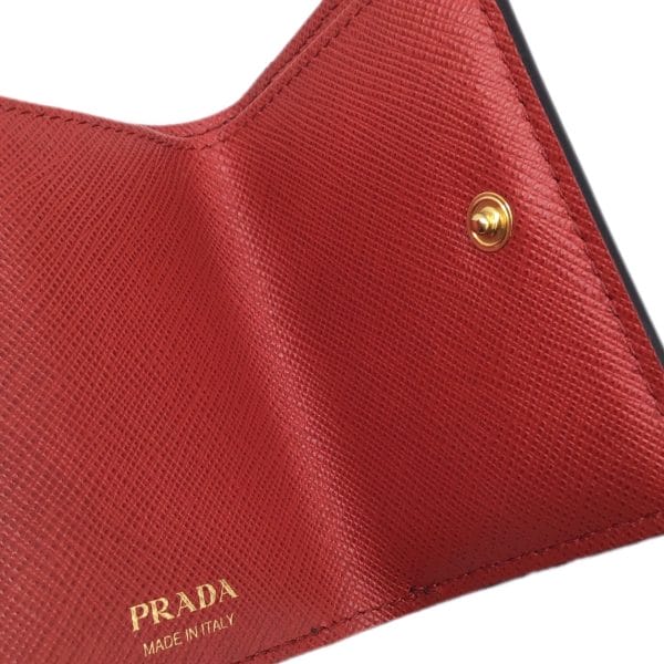 imgrc0092613065 PRADA Trifold Wallet Saffiano Heart Black