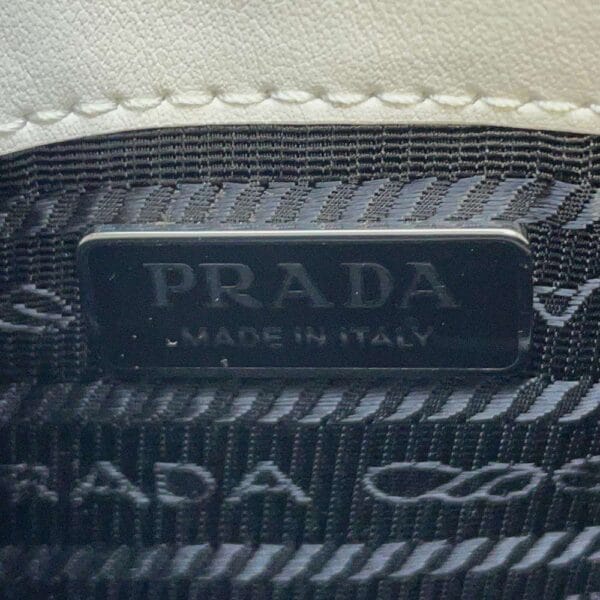 9563735 09 Prada Handbag Cleo Leather Mini Bag White