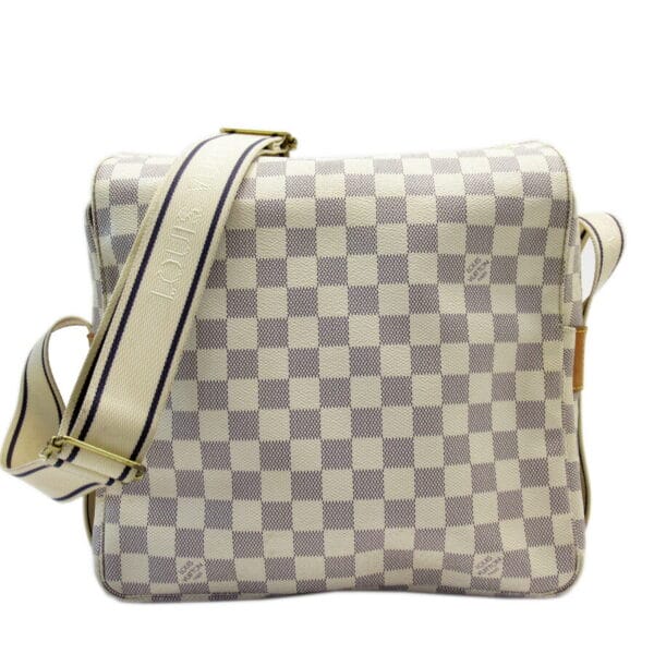 h26466a Louis Vuitton Crossbody Bag Damier Azur Naviglio White