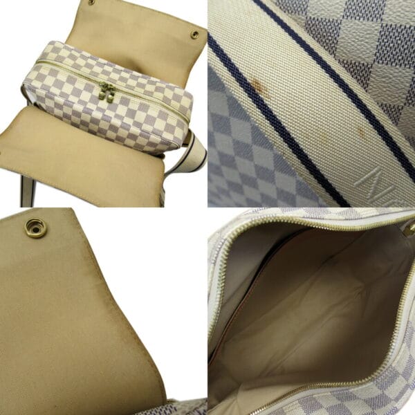 h26466a 2 Louis Vuitton Crossbody Bag Damier Azur Naviglio White