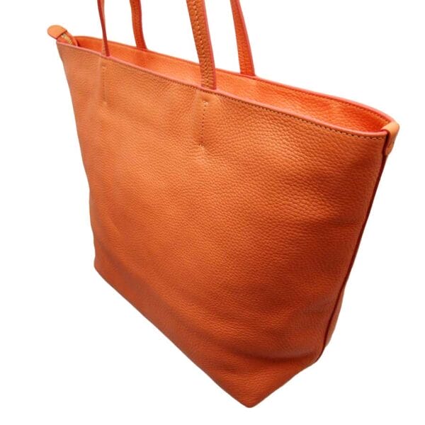 h27624g 2 Ferragamo Gancini Tote Bag Leather Orange