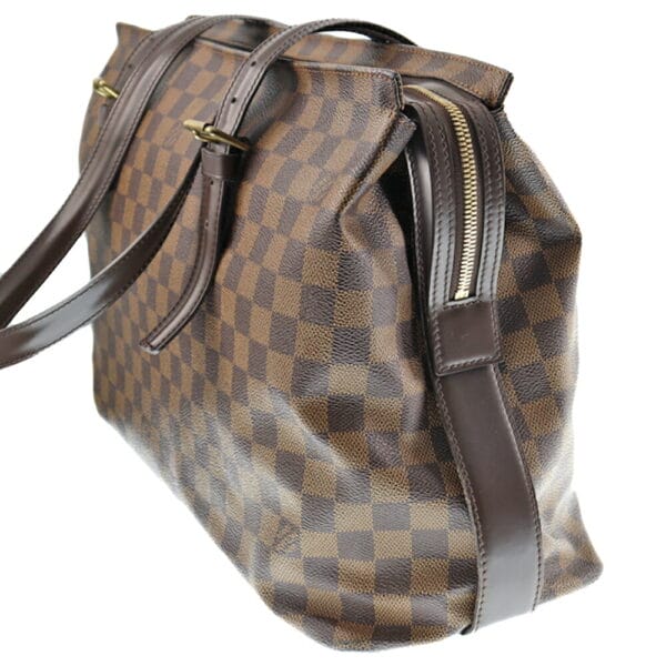 k21 882 3 Louis Vuitton Chelsea Tote Bag Damier Ebene Brown