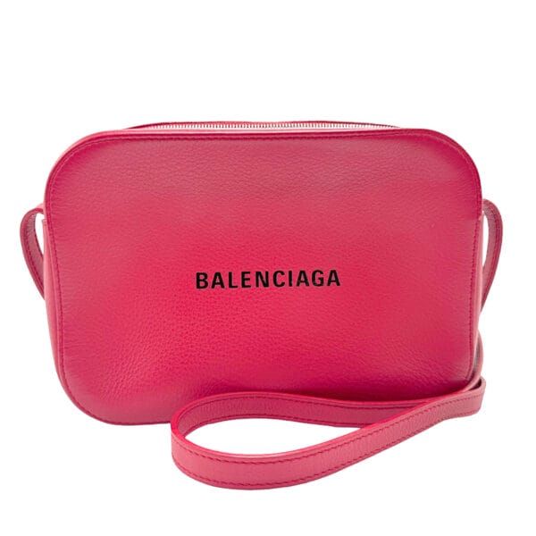 z2243 1 Balenciaga Shoulder Bag Leather Red