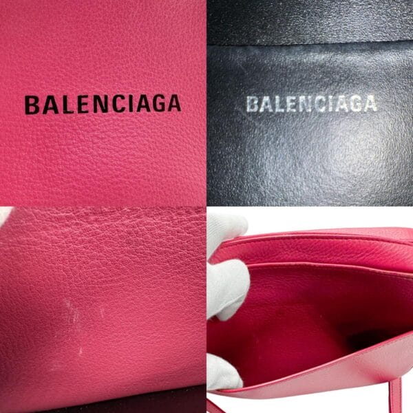 z2243 11 c Balenciaga Shoulder Bag Leather Red